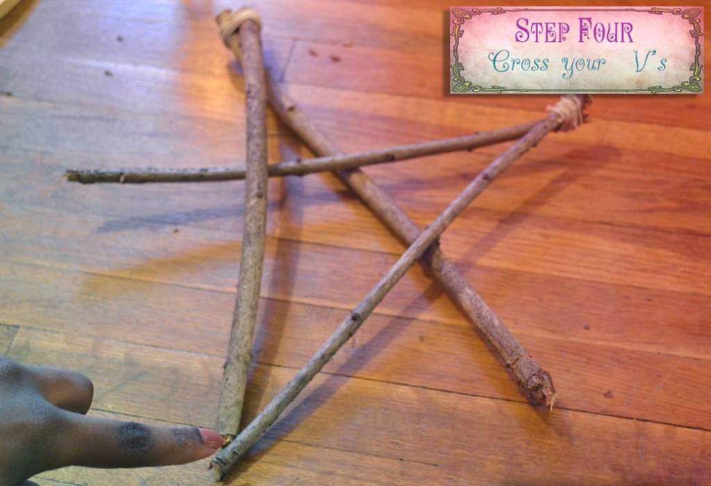 Beltane Crafts DIY Pentacle Wind Chime