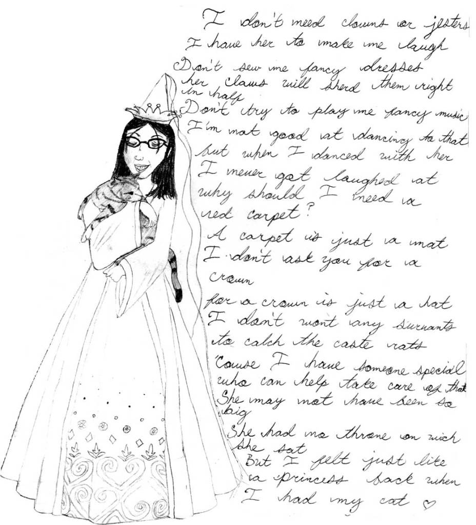 Afura's preteen cat drawing