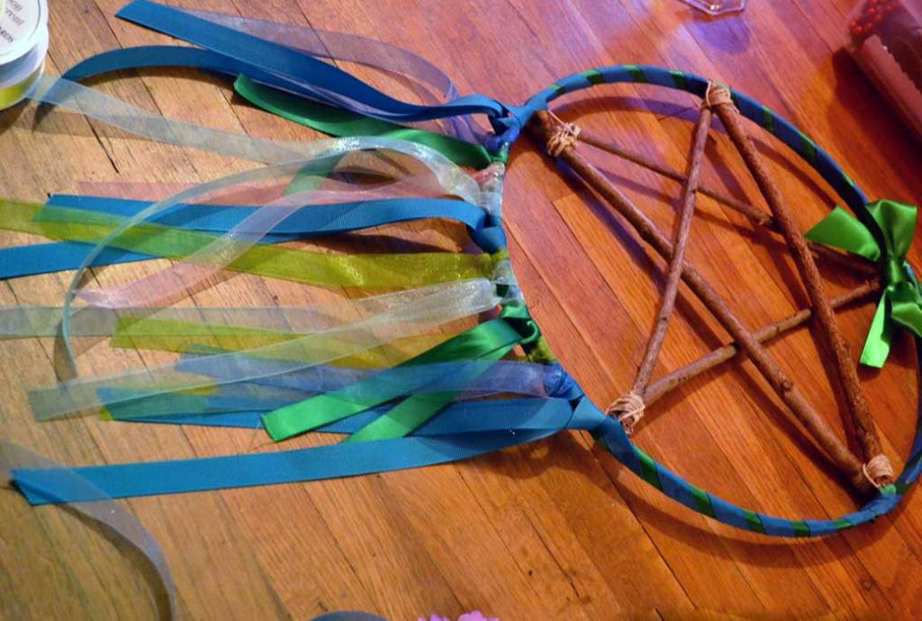 Beltane Crafts DIY Pentacle Wind Chime