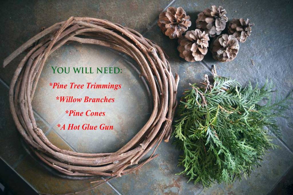 DIY Evergreen Wreath For The Winter Solstice Step 1