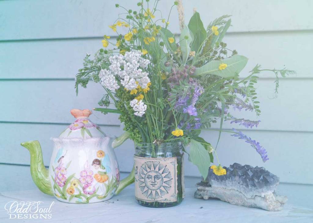 free printable summer solstice jar labels for wildflower gifts